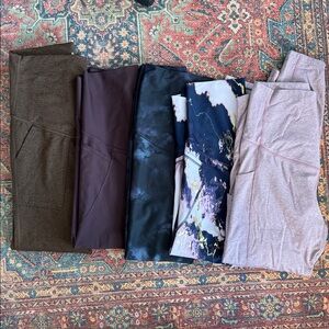 5 Pairs - Maternity Leggings Active Wear in Various Colors